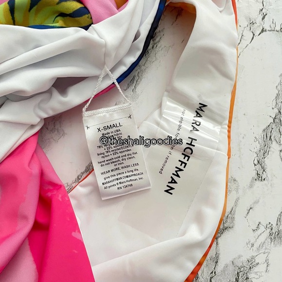 MARA HOFFMAN Idalia One Piece Swimsuit Floral Petal Print - Picture 8 of 9